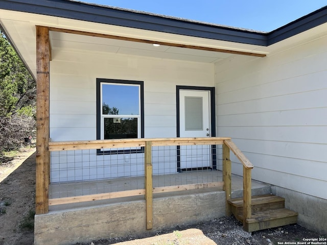 view of doorway to property