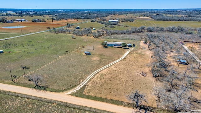 bird's eye view featuring a rural view