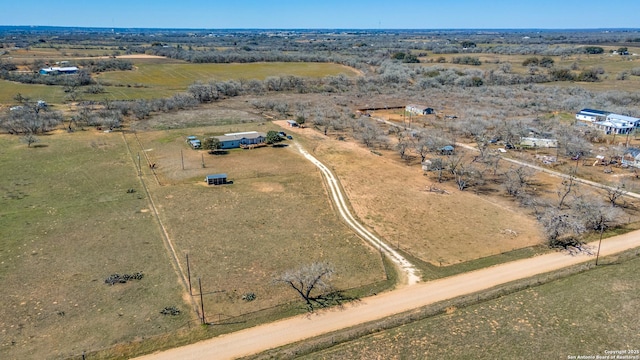 bird's eye view with a rural view