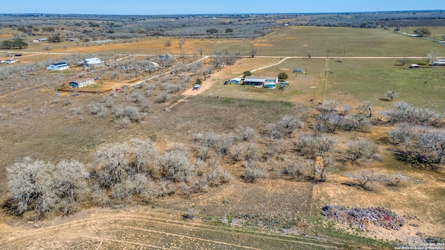 aerial view featuring a rural view