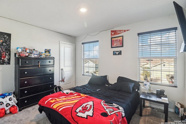 view of carpeted bedroom