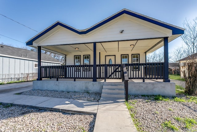 bungalow-style home featuring a porch