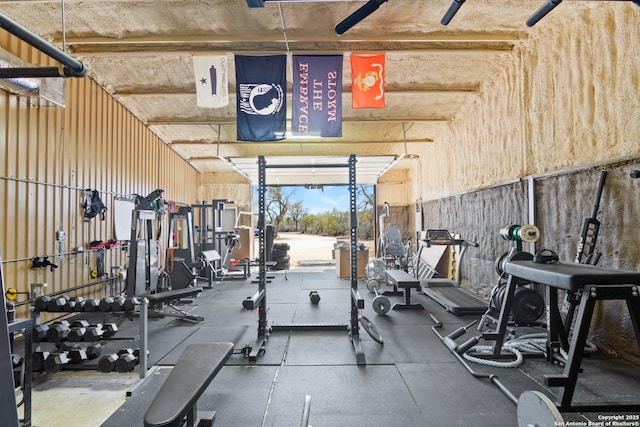 view of workout area