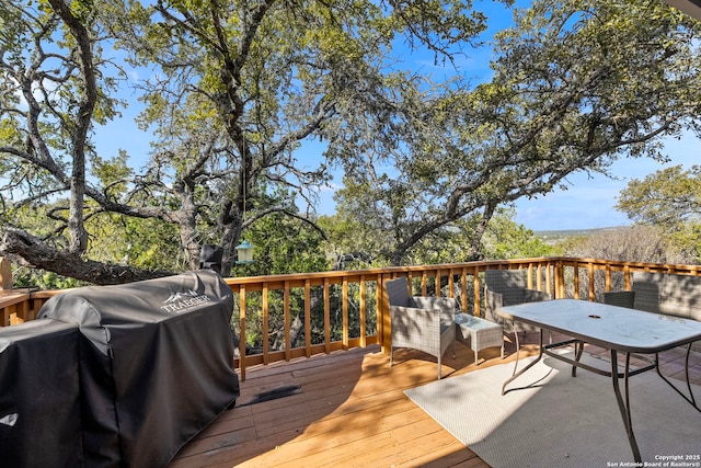 deck with grilling area