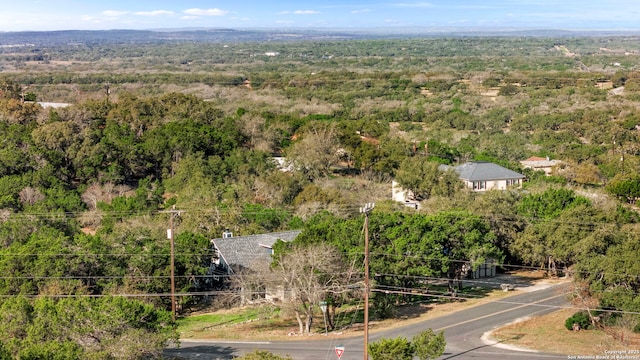 aerial view with a forest view