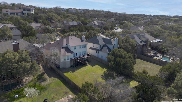 bird's eye view featuring a residential view