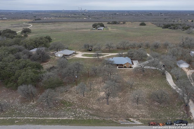 bird's eye view featuring a rural view