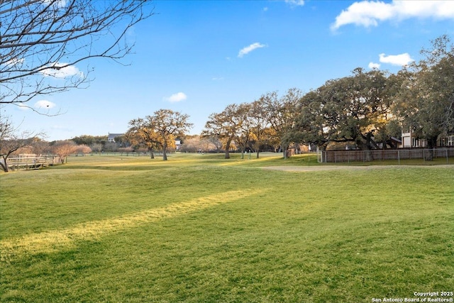 view of community with a lawn