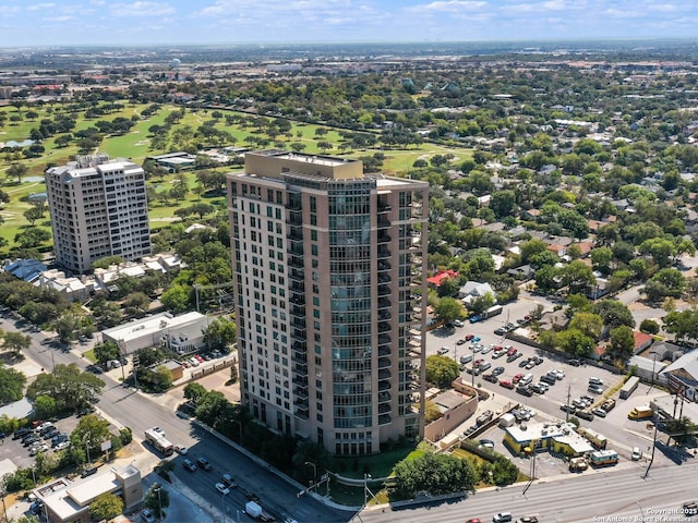 aerial view featuring a city view