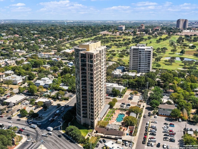 aerial view with a view of city