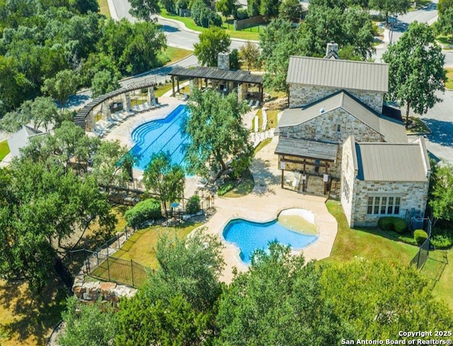 birds eye view of property