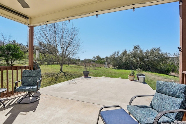 view of patio featuring outdoor lounge area