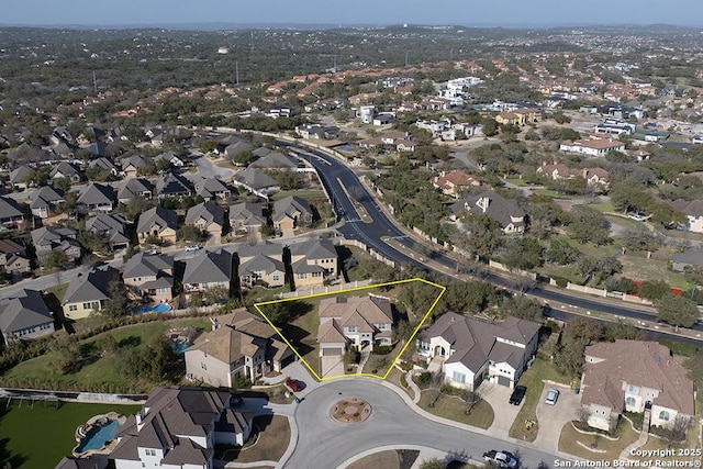 aerial view featuring a residential view