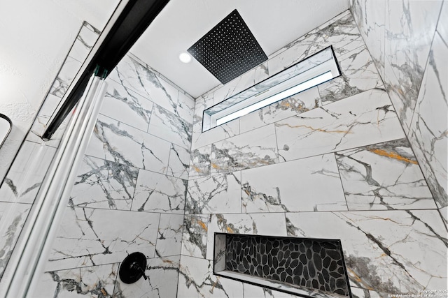 room details with tiled shower