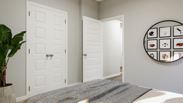 bedroom with baseboards