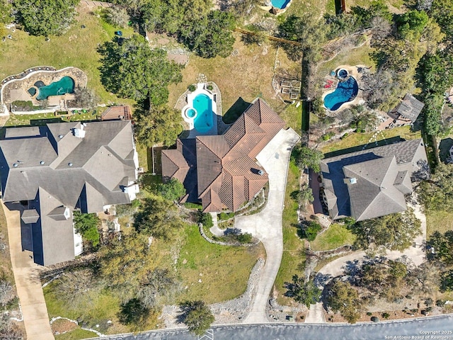 birds eye view of property