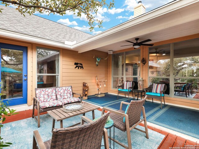 view of patio / terrace with an outdoor living space