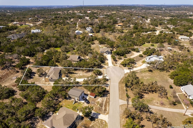 drone / aerial view with a residential view