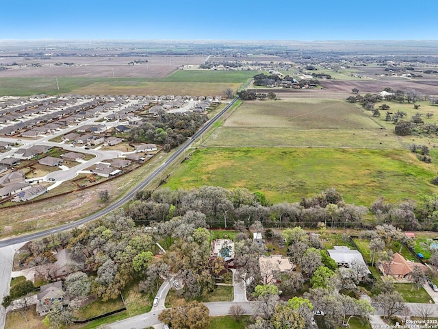 aerial view with a rural view