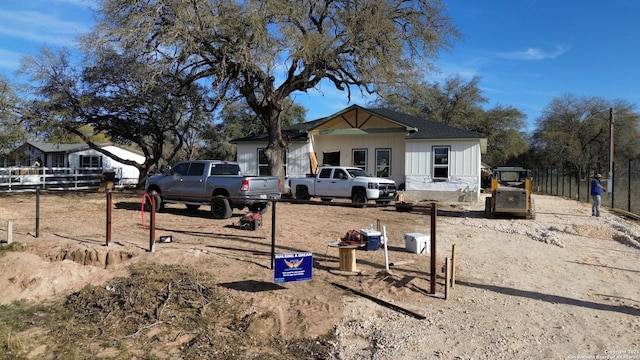 view of front of property with fence