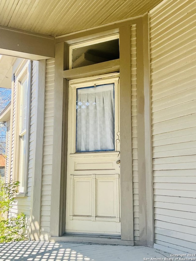 view of doorway to property