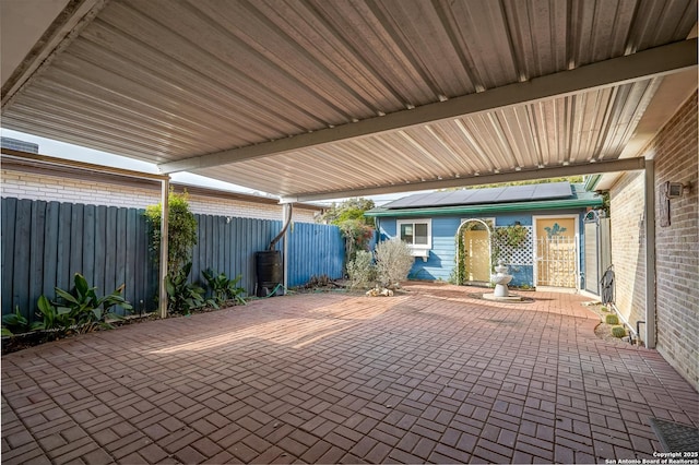 view of patio with fence