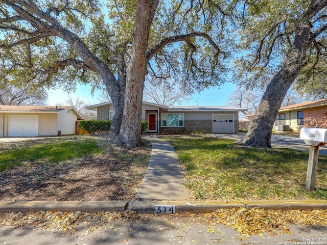 view of single story home