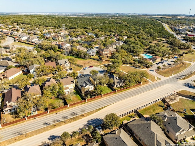 bird's eye view with a residential view