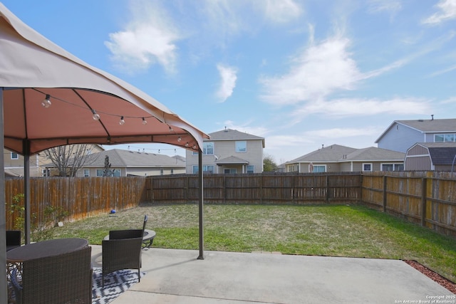 view of patio featuring a fenced backyard