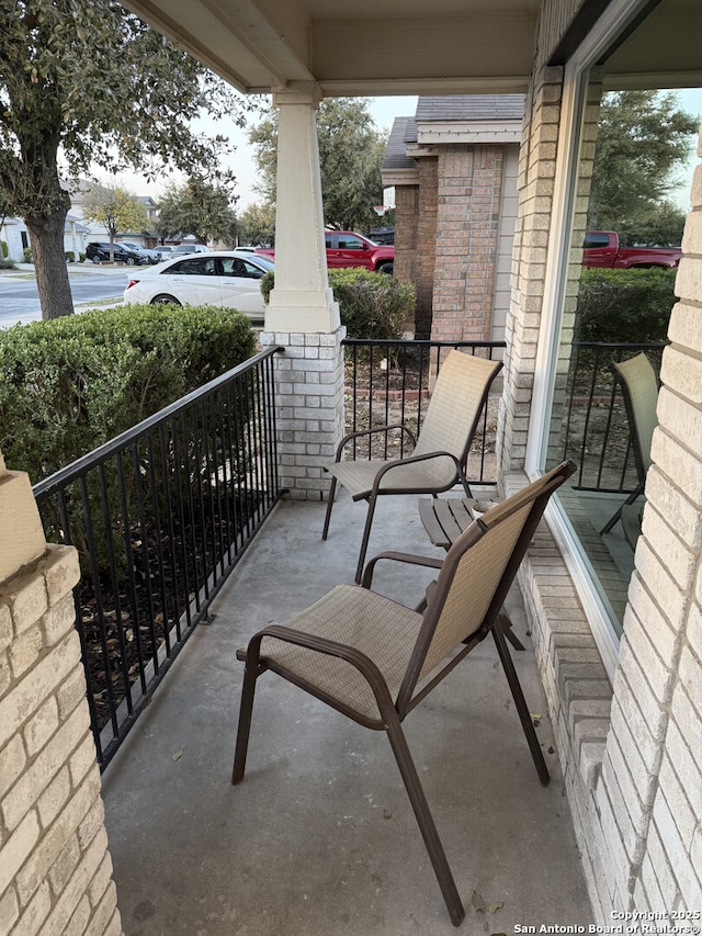 balcony with covered porch