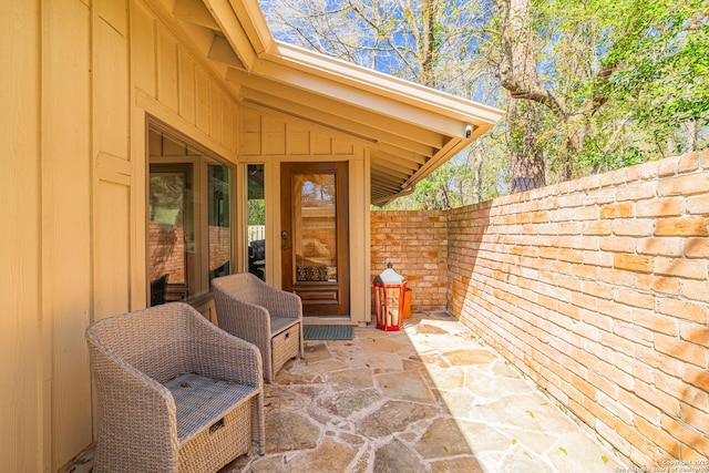 view of patio with fence