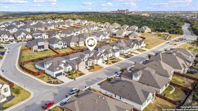 drone / aerial view featuring a residential view