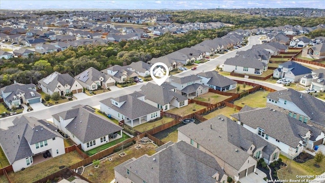 drone / aerial view featuring a residential view