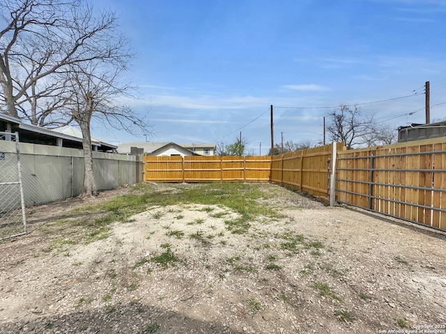 view of yard with fence private yard