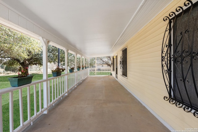 view of patio / terrace with a porch