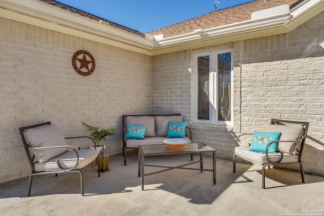 view of patio with outdoor lounge area