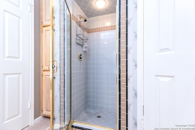 full bathroom with a stall shower