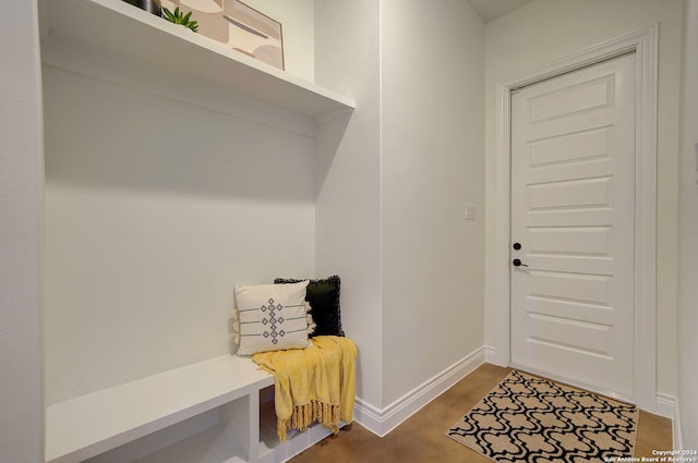 mudroom with baseboards