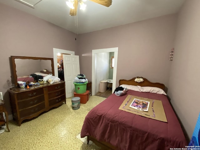 bedroom with ceiling fan