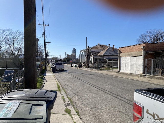 view of street with curbs and sidewalks