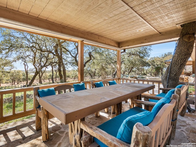 exterior space featuring outdoor dining space