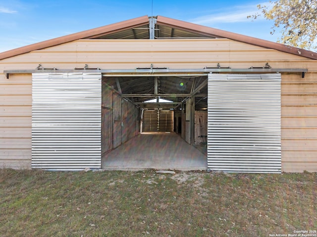 view of outbuilding featuring an outbuilding