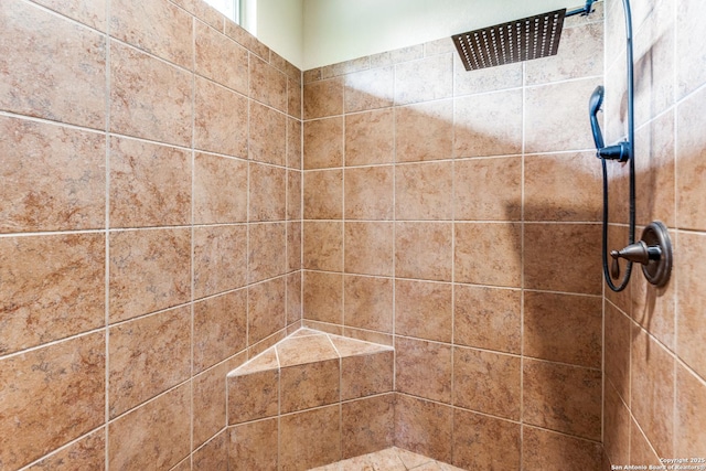 full bathroom with tiled shower