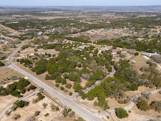 aerial view with a rural view