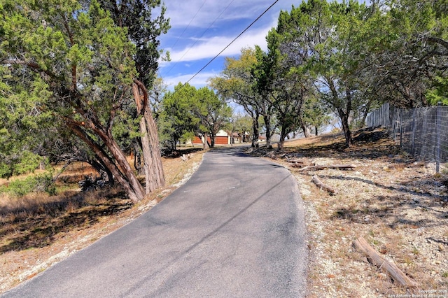 view of road featuring driveway