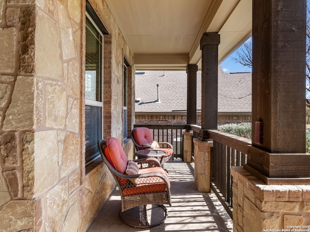 balcony with a porch