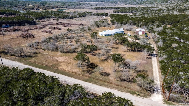 drone / aerial view featuring a rural view