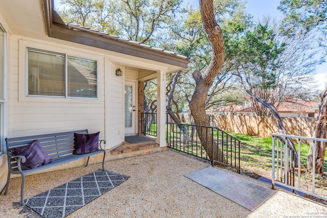 view of patio / terrace with fence