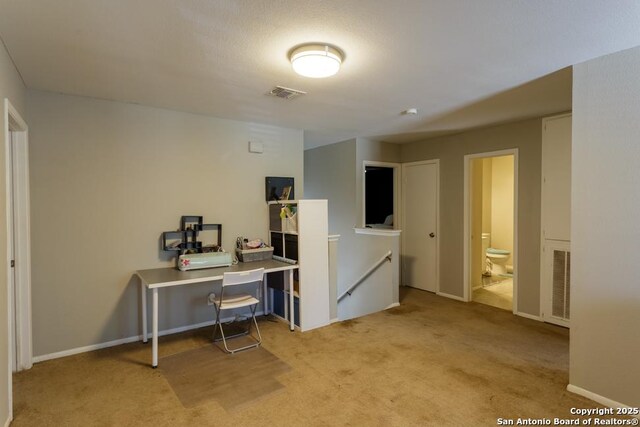 7326 Roveen, San Antonio, TX 78244 - carpeted home office with baseboards and visible vents