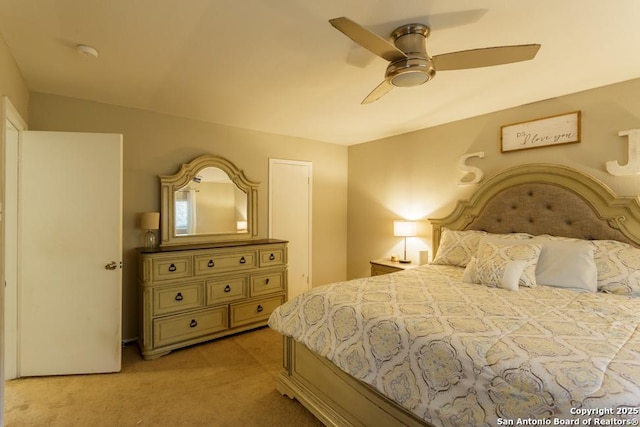 7326 Roveen, San Antonio, TX 78244 - bedroom featuring light carpet and ceiling fan